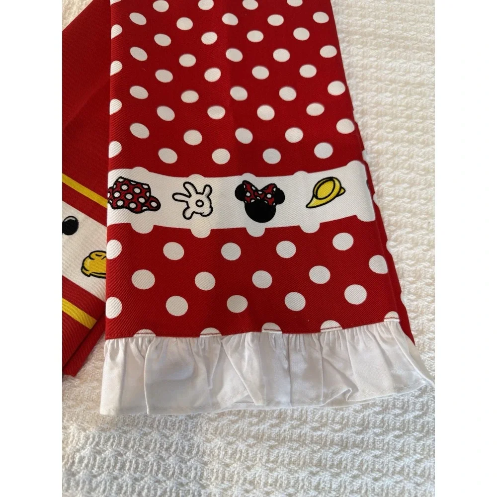 Disney Parks Kitchen Towels NWOTSet of 2 Mickey Minnie Red Polka Dot 100% Cotton